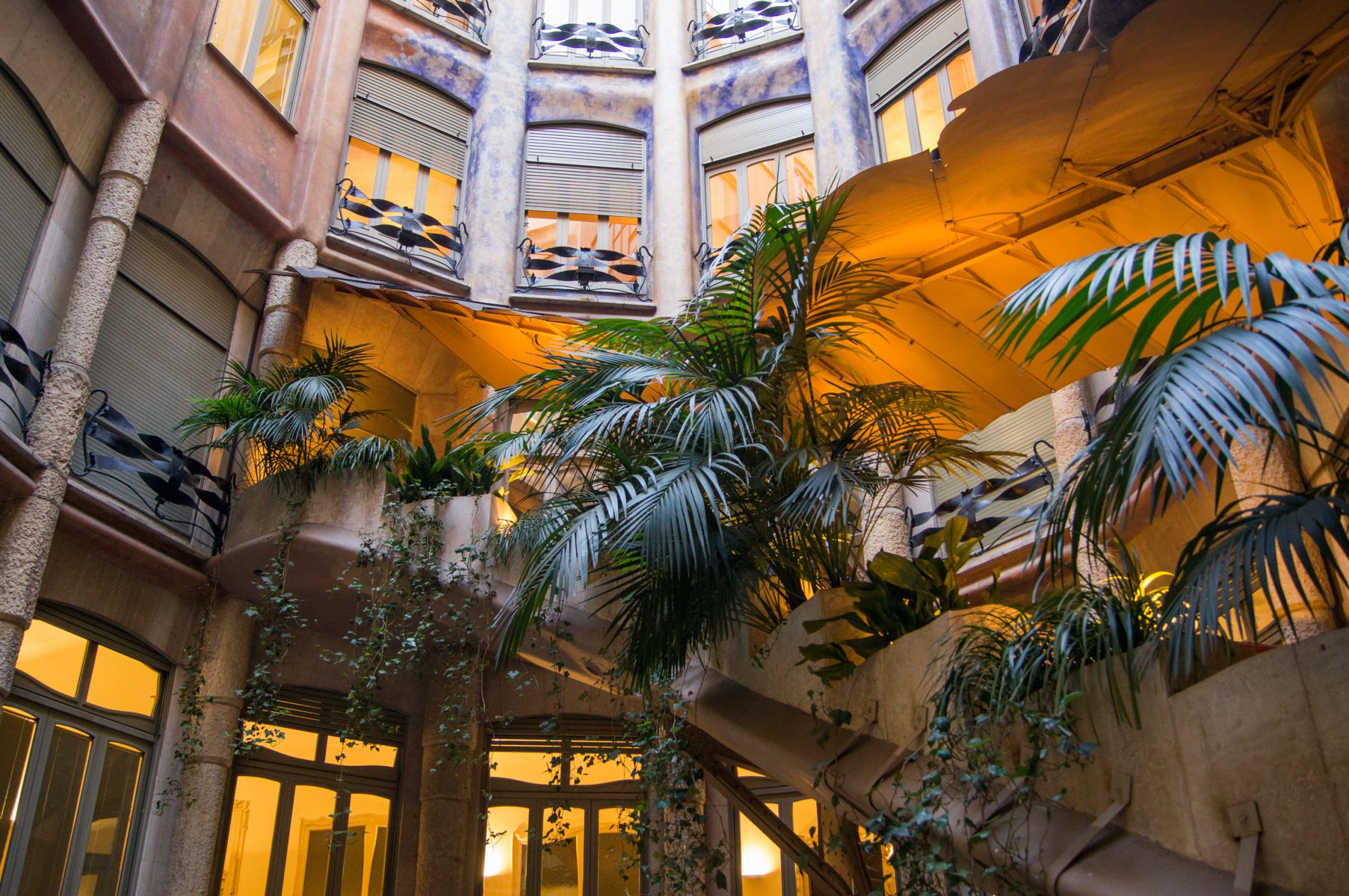 Patio of Casa Milà (La Pedrera) in Barcelona