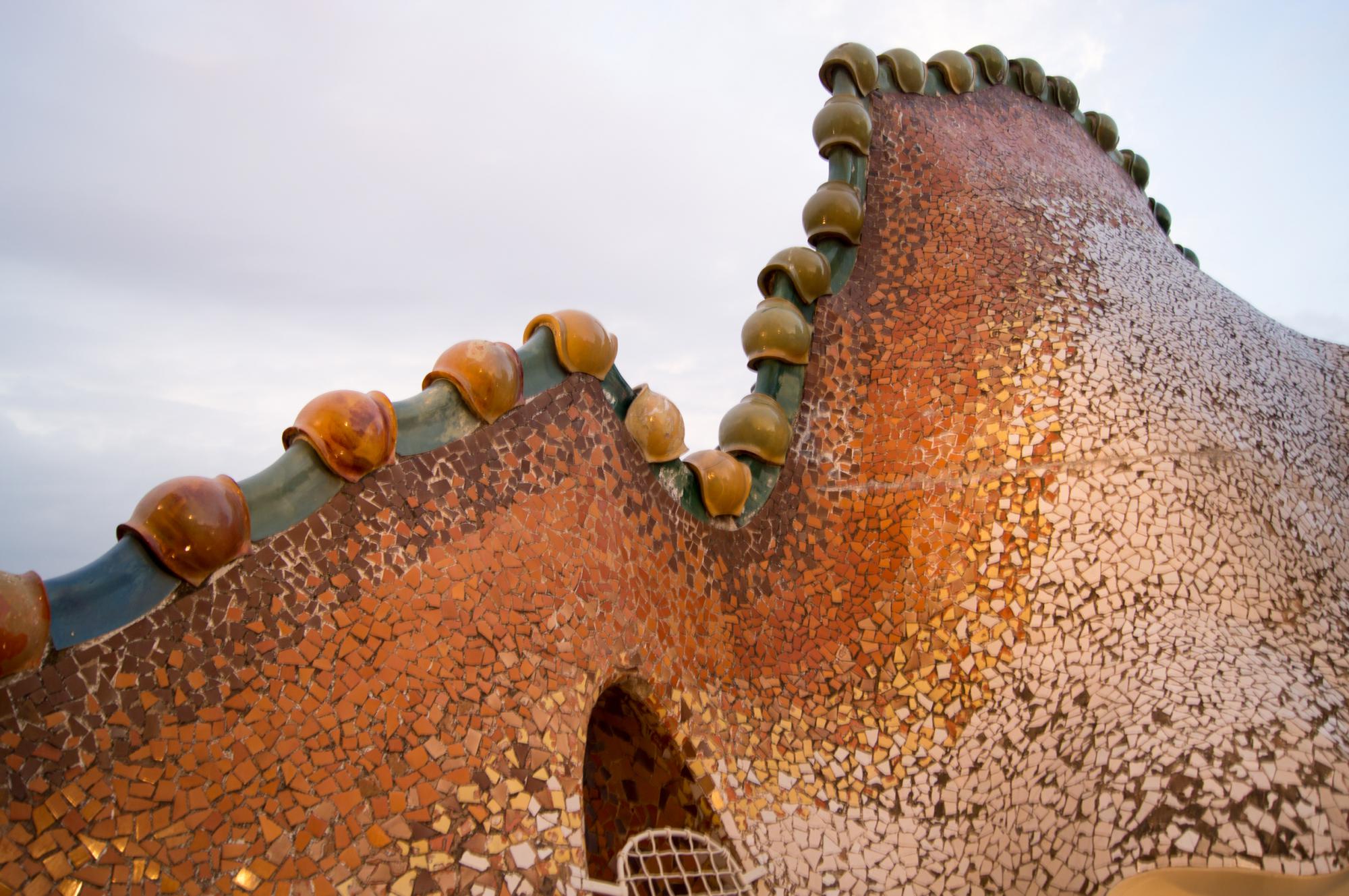 The roof of Casa Batlló in Barcelona