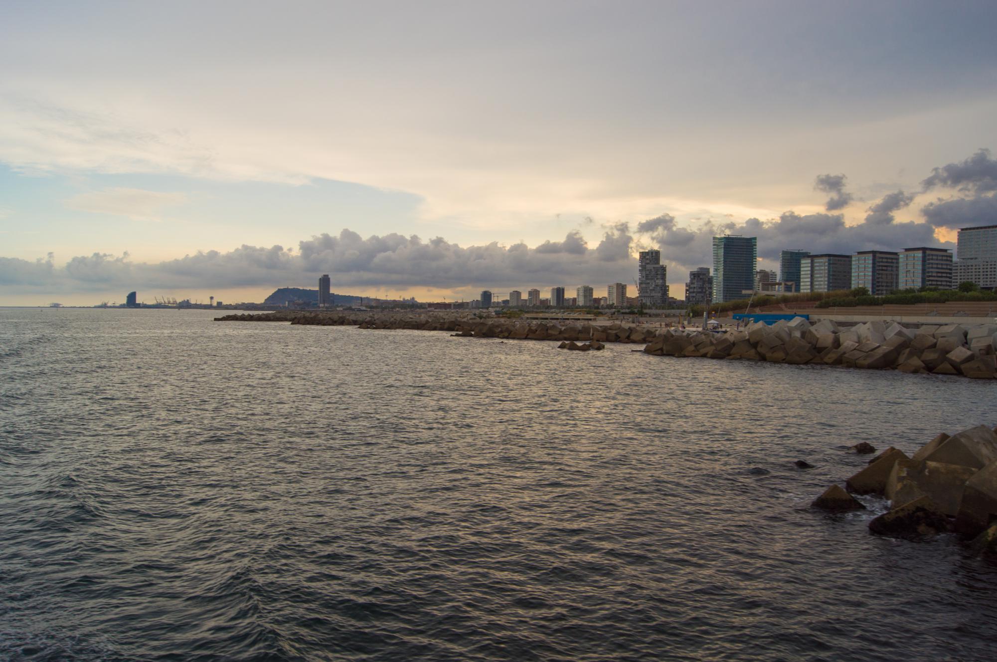 View of Barcelona from the sea