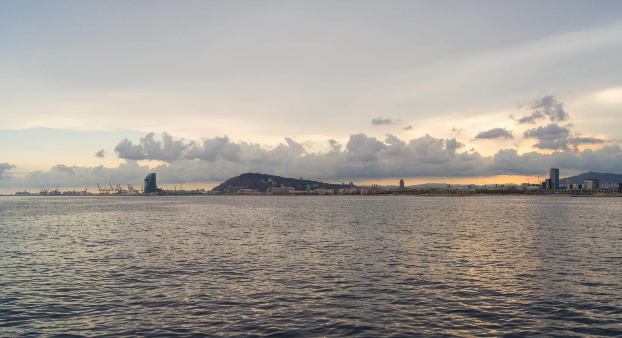 View of Barcelona from the sea