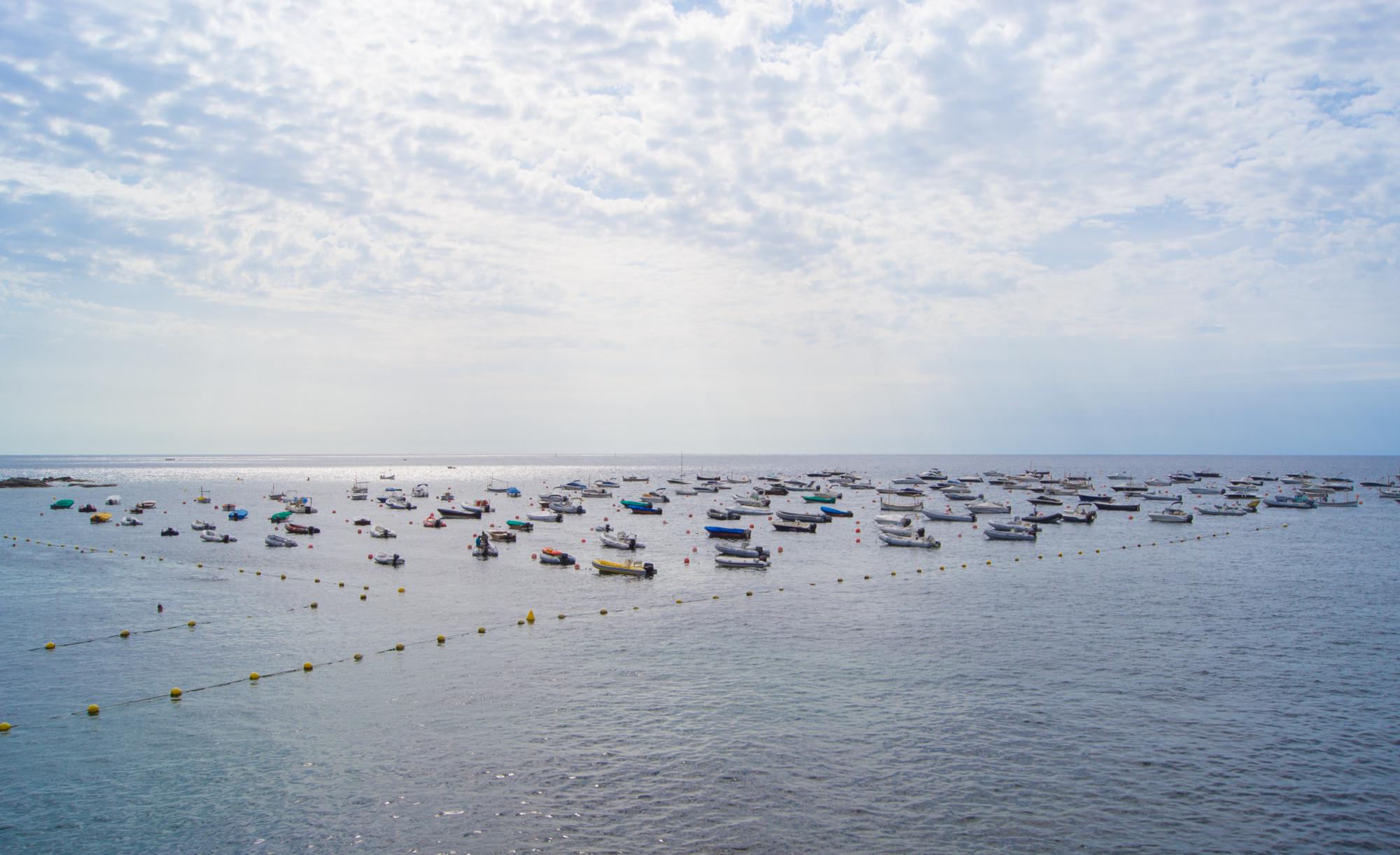 Fishing boats near the town of Llafranc on the Costa Brava