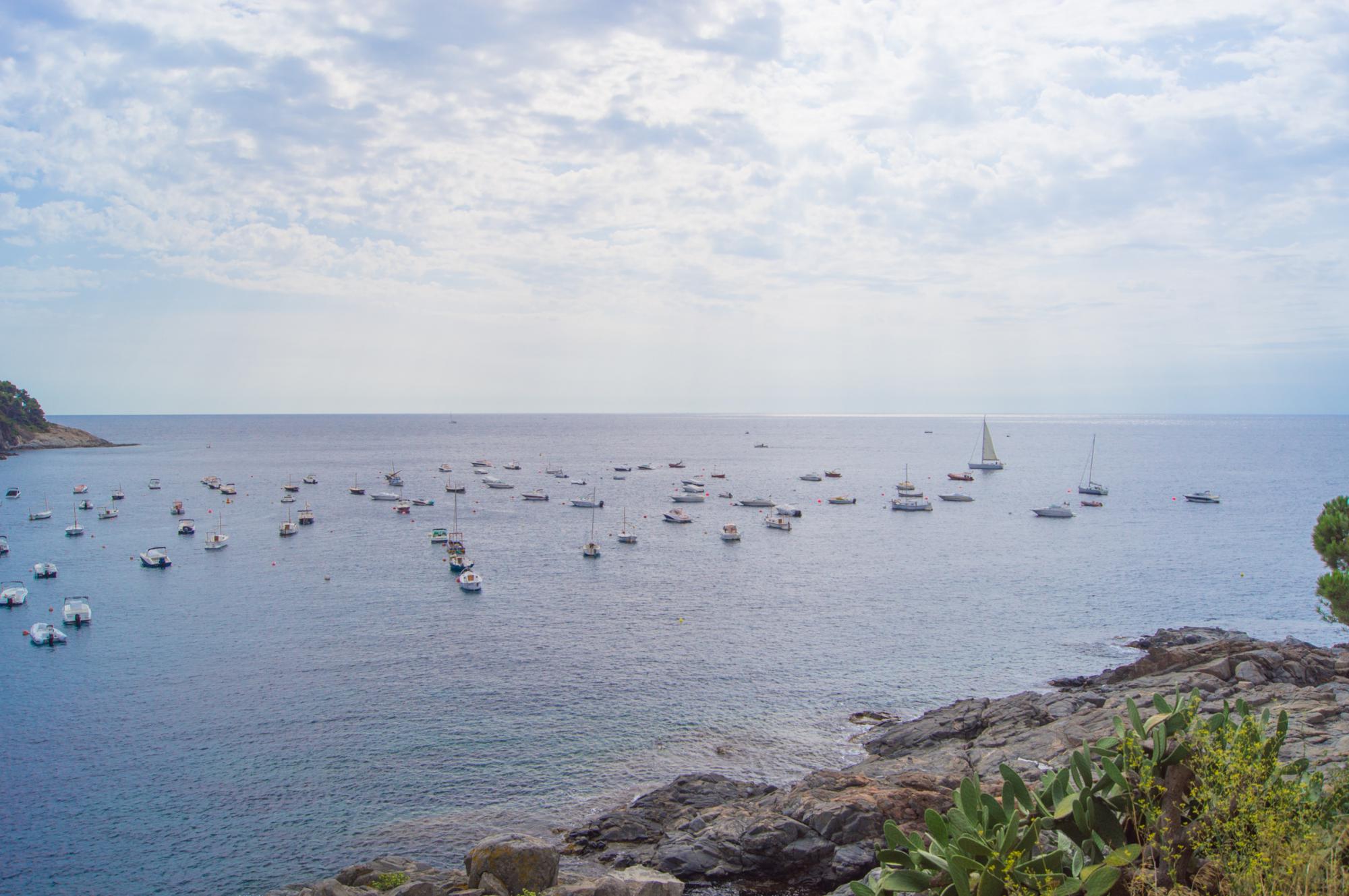 Fishing boats near the town of Llafranc on the Costa Brava