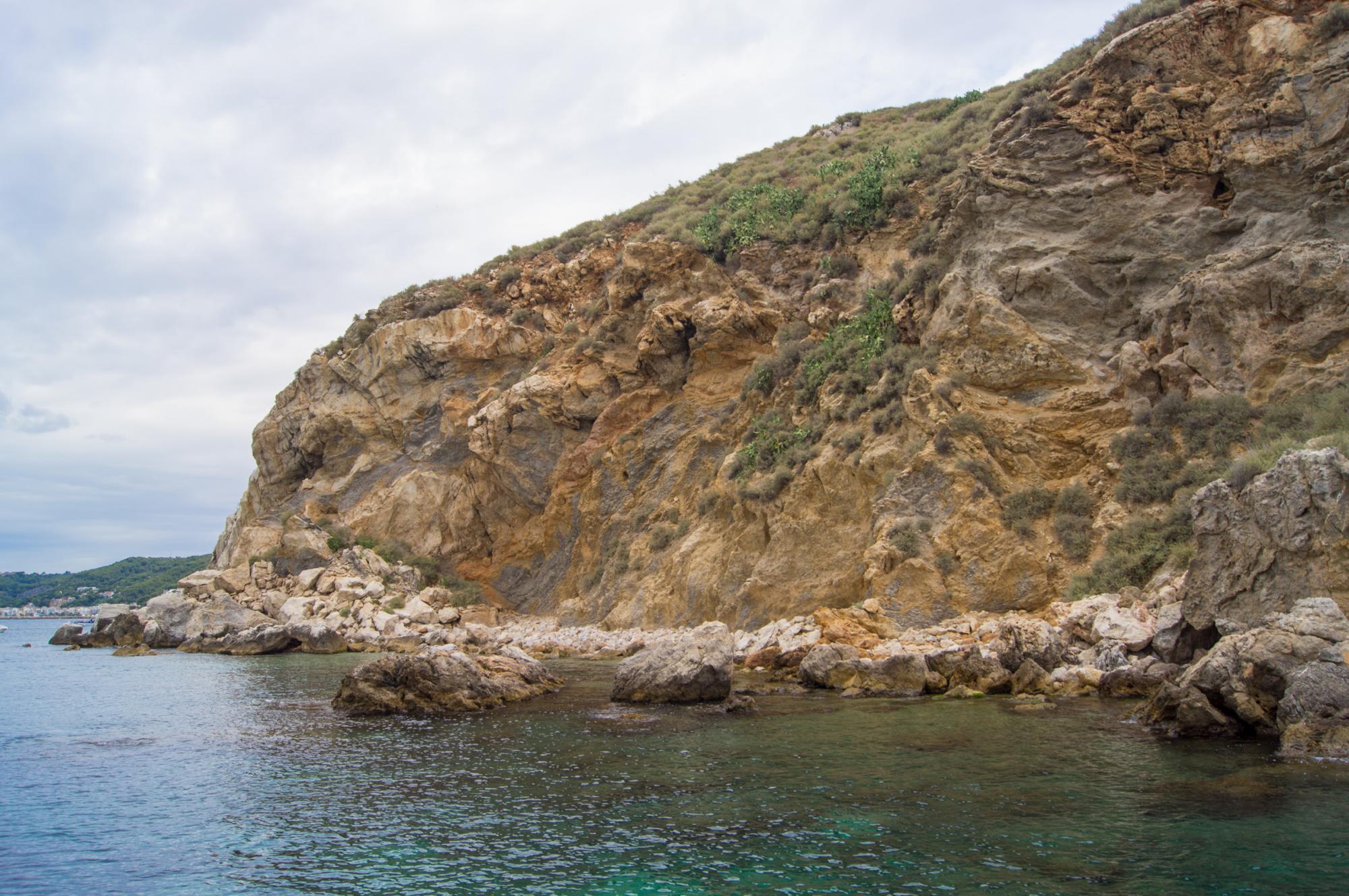 Rocks in the Mediterranean Sea near the town of Estartit, located on the Costa Brava