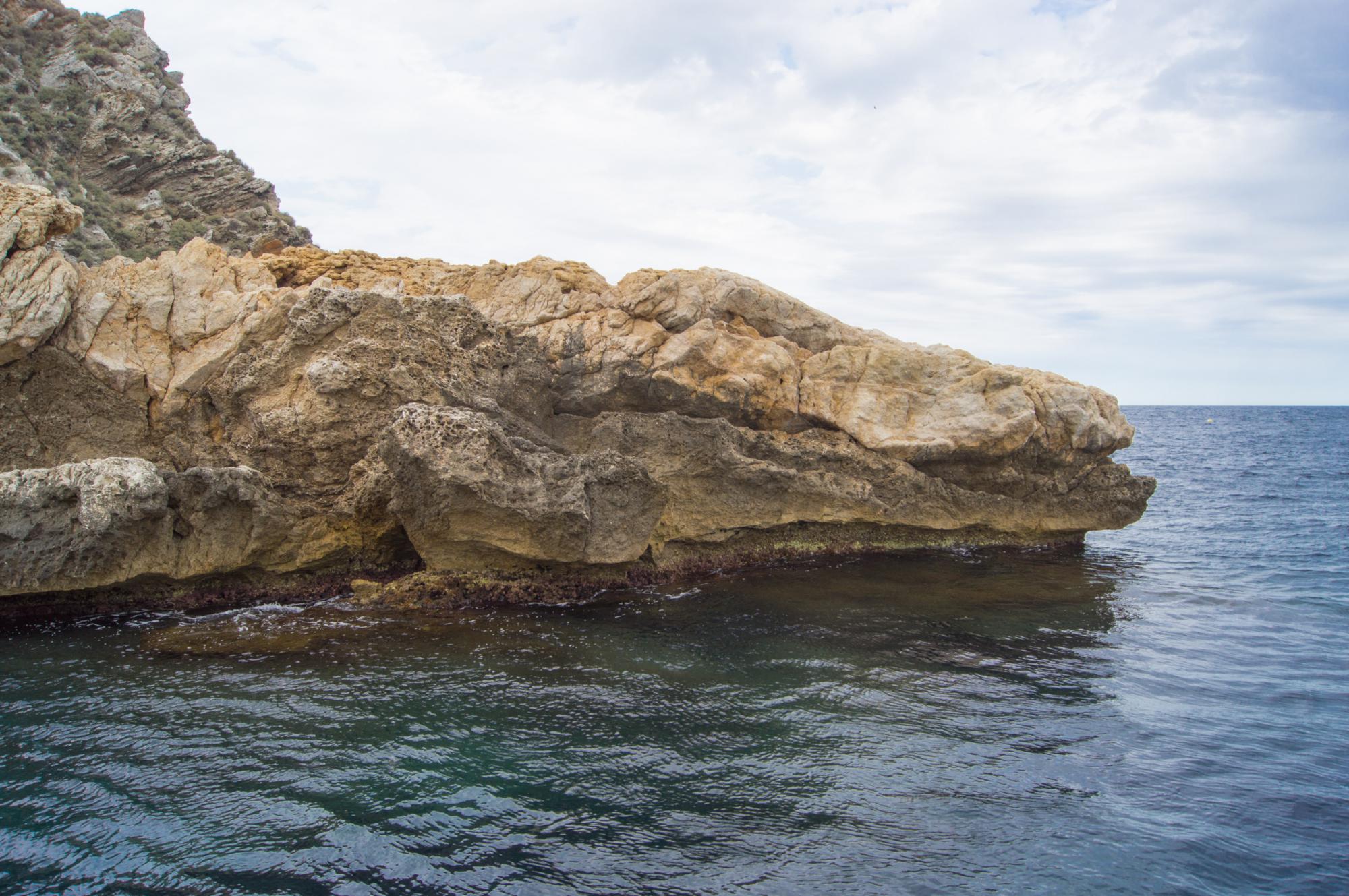 Rocks in the Mediterranean Sea near the town of Estartit, located on the Costa Brava