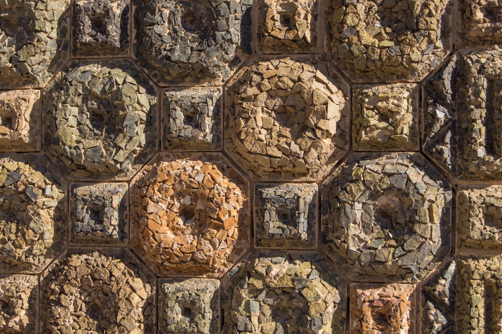 Mosaic on the wall of the Torre Bellesguard, Barcelona