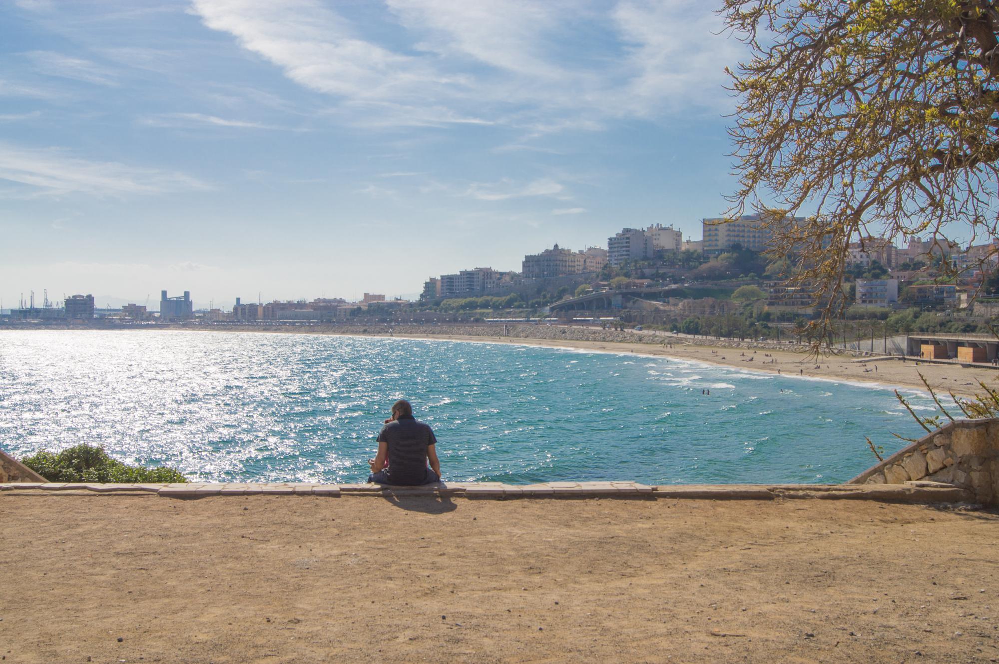 View of the city and Plaja del Miracle, Tarragona