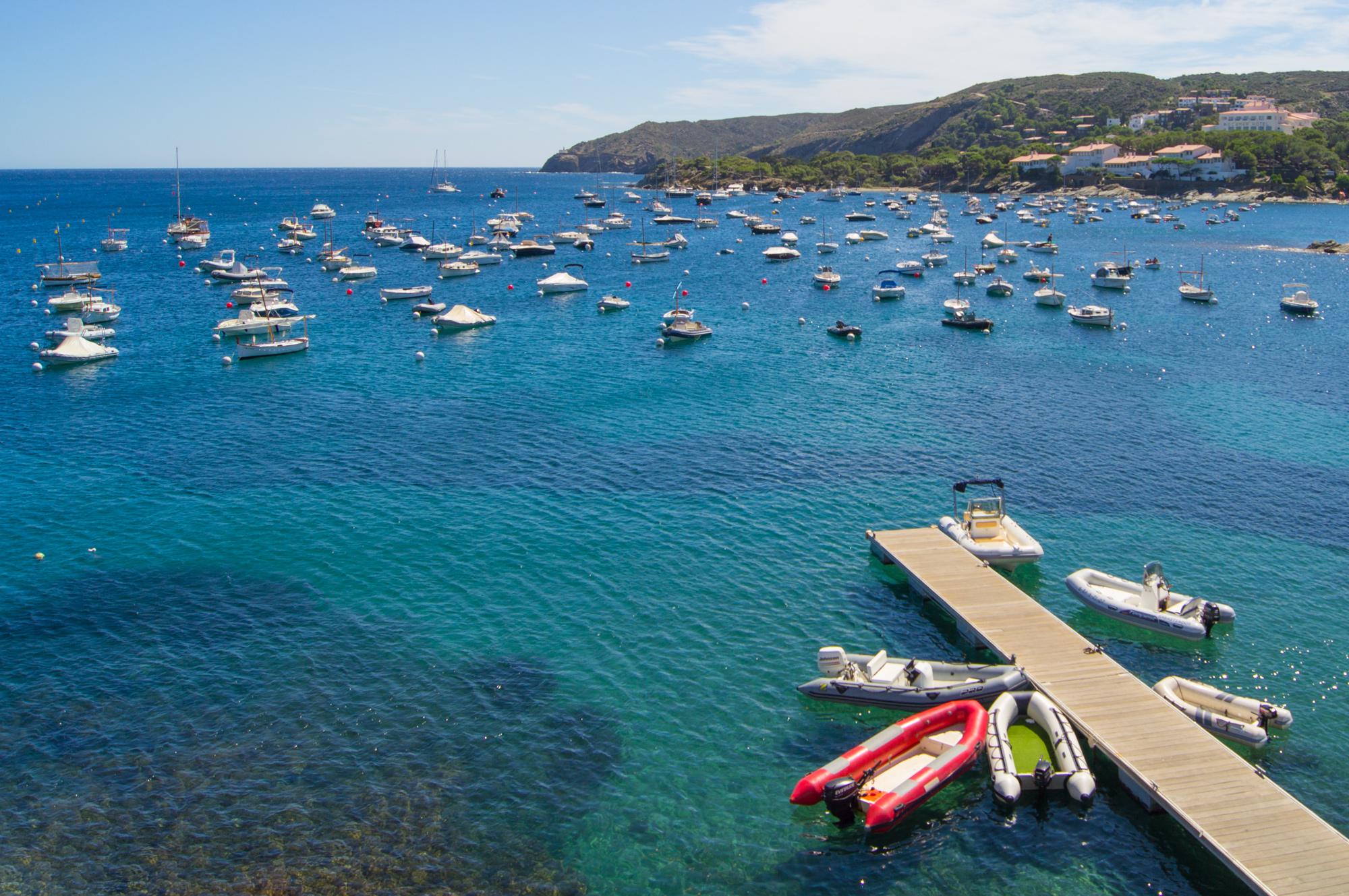 Bay and boats parking in Cadaques