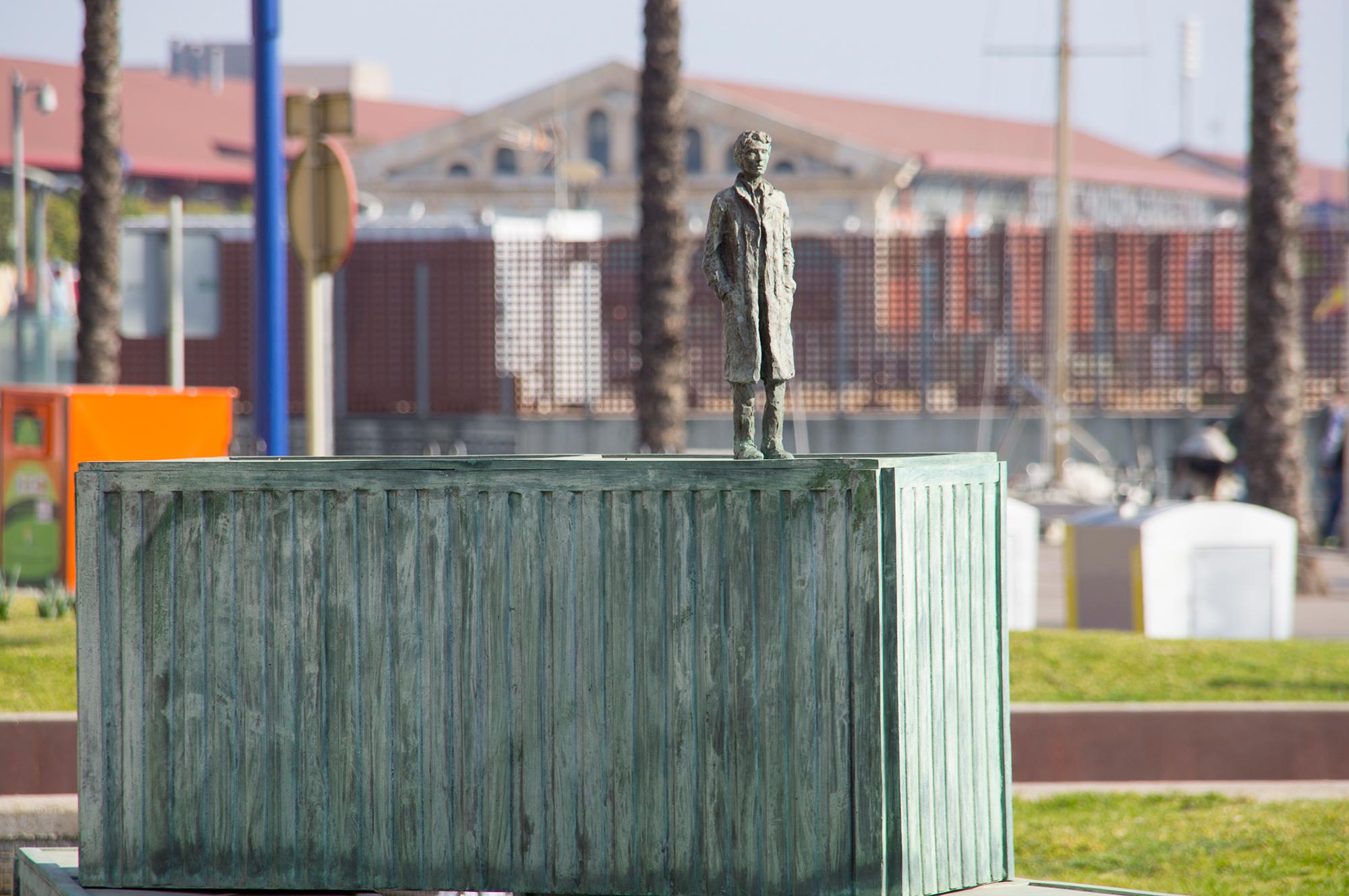 Monument at the port of Tarragona in Catalonia