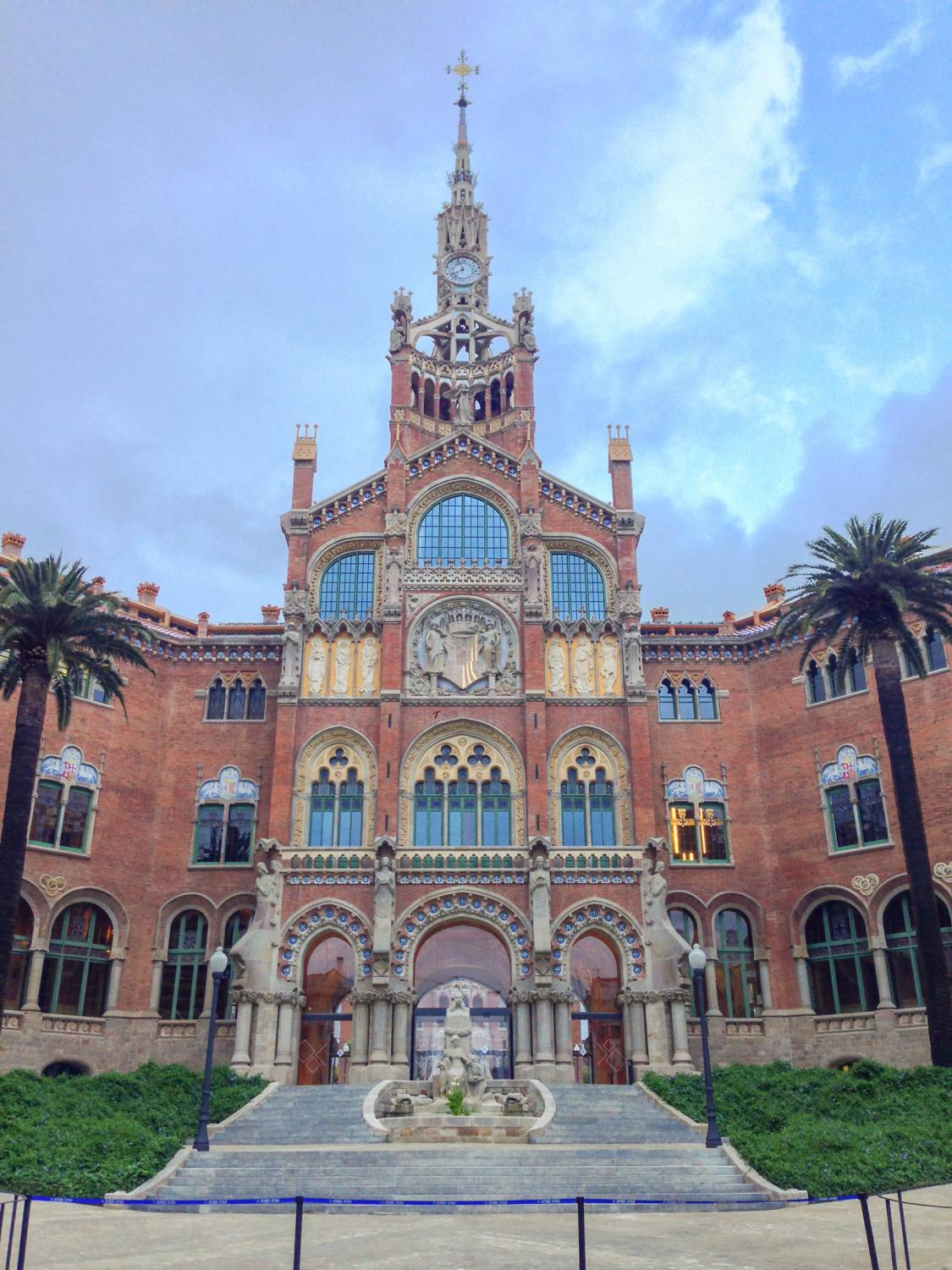 The building of the hospital complex of Sant Pau in Barcelona area Ginardo